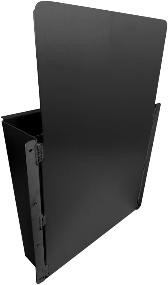 Pit Posse PP3351BK Aluminum Wall Mount Floor Jack Holder Pouch Stabilizer - Made in USA - Stabilizer for Enclosed Race Trailer Garage Shop Organizer Storage Snowmobile 5th Wheel Toy Hauler (Black)