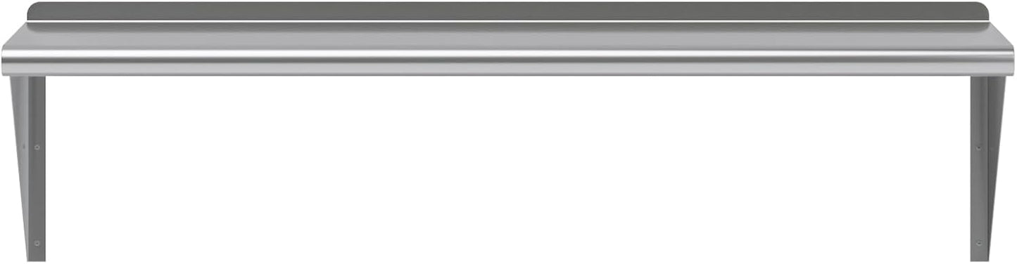 AmGood 48" Long X 14" Deep Stainless Steel Wall Shelf | NSF Certified | Appliance & Equipment Metal Shelving | Kitchen, Restaurant, Garage, Laundry, Utility Room
