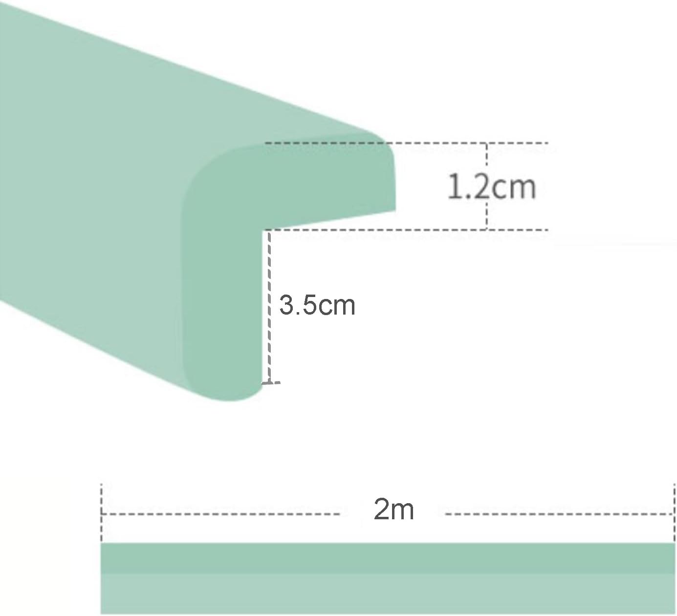 XPLKQXE Sharp Edge Safety Corner Edge Foam Padding, Edge Guards Bumpers Adhesive, Edge Corner Protector Guards for Table Edges & Sharp Corners(Gray,4pcs)