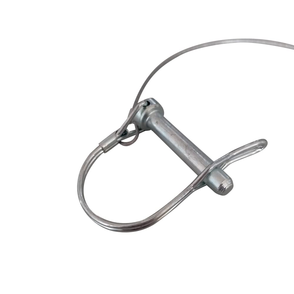 10Pcs Trailer Coupler Pin 5/16x 1-3/4（WxL） Prevents Loss Trailer Hitch Locking Pin with Plastic Coating Tether Steel Quick Release Ring for Shaft Trailer Tongue
