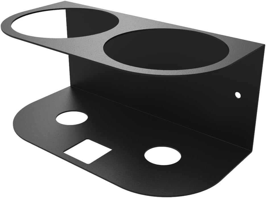 JINGCHENGMEI 2 Spray Bottles Holder, Steel Wall Mount Storage Organizer for All-Purpose at Garage and Home (SBH-2B1Pc)