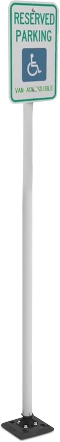 Impact Recovery - Sta-Rite Flexible Sign Post - Sign Holder - Handicap Parking Signs - Made in the USA - 102” Van Accessible Signage