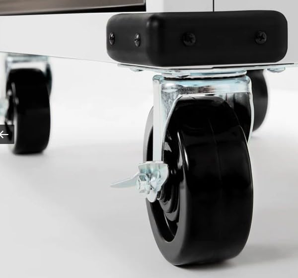 Heavy Duty Rolling Storage Cabinet with Wheels and Drawers, Workstation for Garage, Office, Workshop, 6 Drawer (28" W x 25" D x 34.5" H), White