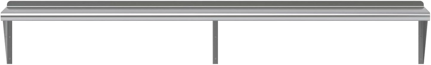 AmGood 72" Long X 12" Deep Stainless Steel Wall Shelf | NSF Certified | Appliance & Equipment Metal Shelving | Kitchen, Restaurant, Garage, Laundry, Utility Room