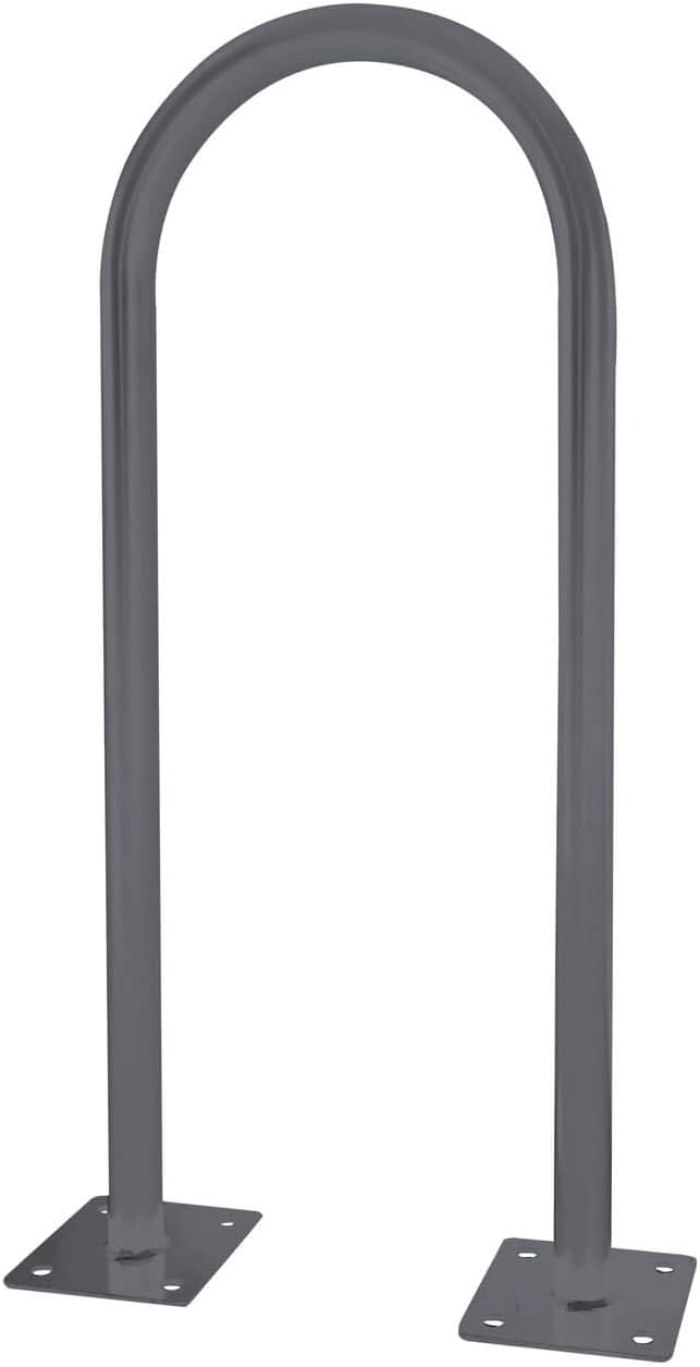 Sandbaggy U Shaped Bike Rack - Outdoor, Commercial - Galvanized Steel - Surface/Ground Mounted (1, Gray)