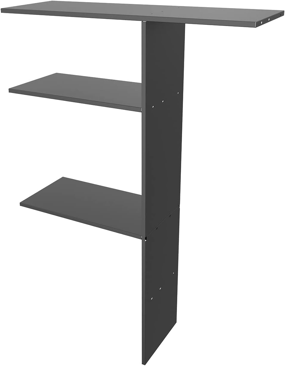 KINYING Metal Laminate Shelving Kit for Kinying Vertical Storage Cabinet, with Screw and Nuts, 68” x 46” x 15”(Color: Black)