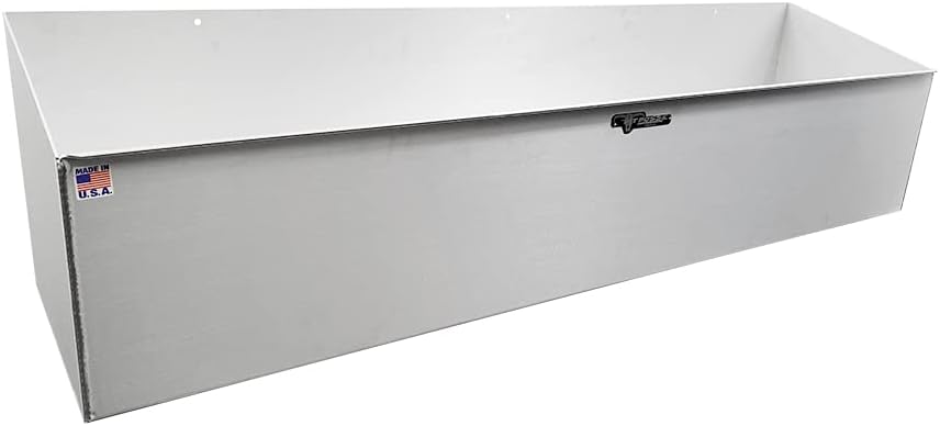 Pit Posse 431 Utility Fuel Jug Rack Holder Shelf 46" Fits 4 Five Gallon Jugs - Made in USA - Enclosed Race Trailer Garage Shop Aluminum Quad Four Mount Storage Organizer (Silver)