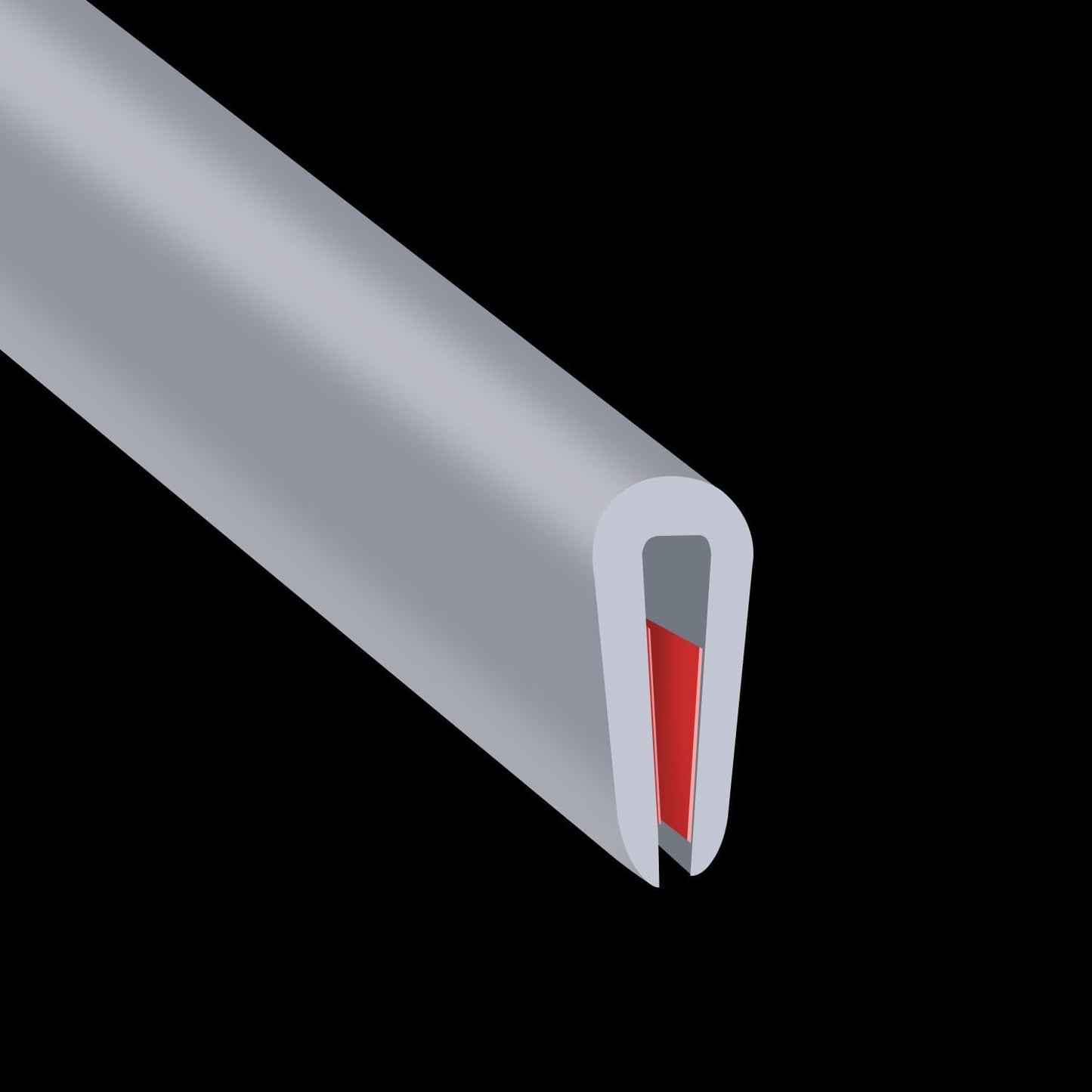 Rubber Edge Trim, Flexible Edge Trim for Sharp Edge, 1/16" U Channel Edge Protector, Self Adhesive Edge Guards for Car Doors and Sheet Metal Parts, 10Ft, Grey Color