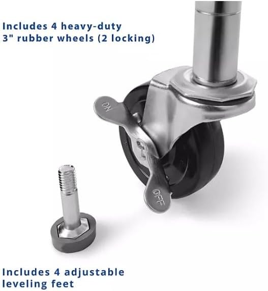 Generic Organize in Style with The Members Mark 6-Tier NSF Heavy Duty Wire Shelving, 47.75"" W x 18"" D x 75.5"" H (Granite, 1 PACK)