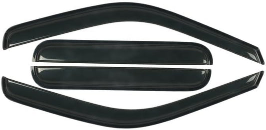 4 PCS Rain Guards Fit for 1999-2016 Ford F250 F350 F450 F550 SuperCrew Super Duty Truck (4 Full Doors), Outside Mount Side Window Visors Deflector, Smoke Tinted Vent Visors Shade