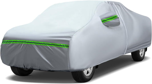 AUQDD 6-Layers Premium Truck Car Cover Waterproof All Weather Weatherproof UV Sun Protection Snow Dust Storm Resistant Outdoor Exterior Custom Form-Fit Full Padded Car Cover with Straps 180"-206" K12