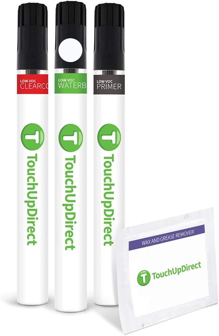 TouchUpDirect 040 Super White Compatible with Toyota Exact Match Touch Up Paint Brush - Preferred Kit
