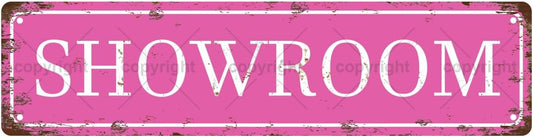 SHOWROOM Space Vintage Metal Tin Street Sign Bar Cafe Garage Cave Home Room Wall Bathroom Farmhouse Garden Porch Patio Decor, 16 x 4 Inch