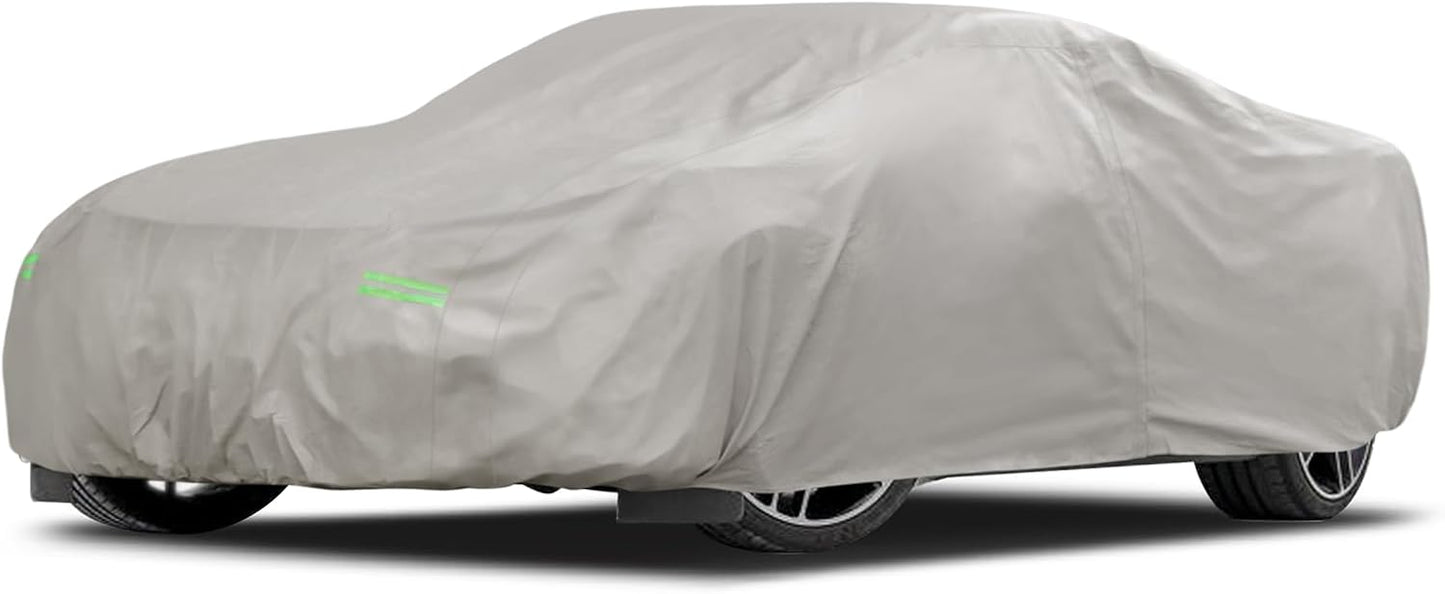 Migaven 6 Layers Car Cover Custom Fit for Corvette C4 C5 C6 C7 C8 1980–2023, Waterproof Full Exterior Cover Rain Sun Protection with Door Zipper (Not Include Mirror Pocket)