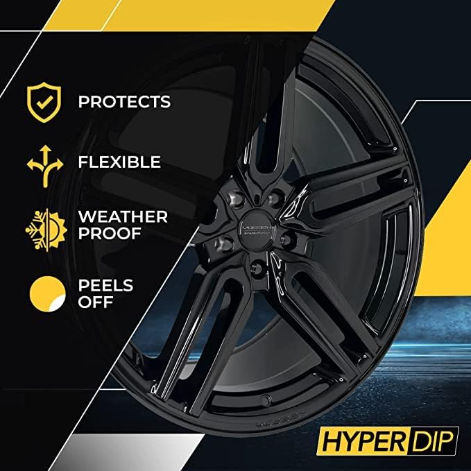 DipYourCar.com HyperDip Paint - Can of Sprayable Automotive Dip Coat - Removable Peelable Paint Protection for Cars - Piano Black Gloss Coat Spray