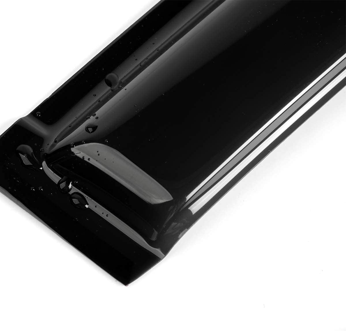 94858 Side Window Wind Deflector,4pc Outside Mount Style Nice Sun Rain Guards Set,Window Visor fit for 2004-2015 Nissan Titan Crew Cab