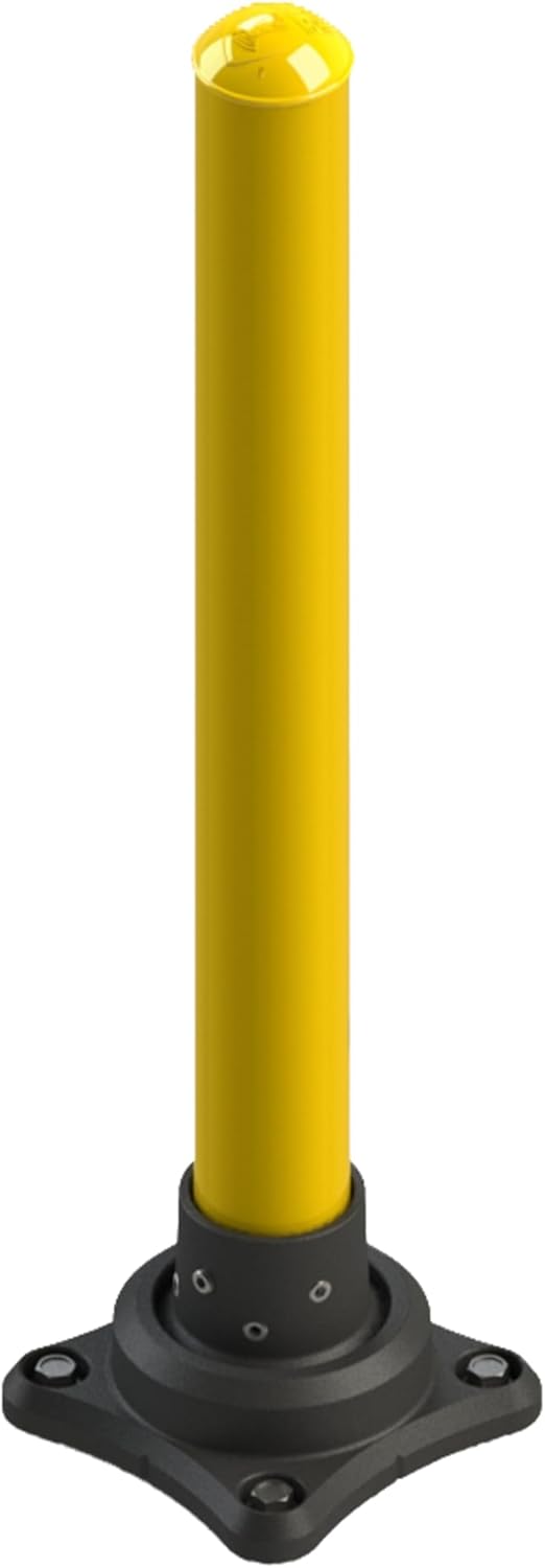 Impact Recovery - SlowStop Steel Rebounding Bollard - Metal Post - Safety Bollard - Made in the USA - 4" x 42"
