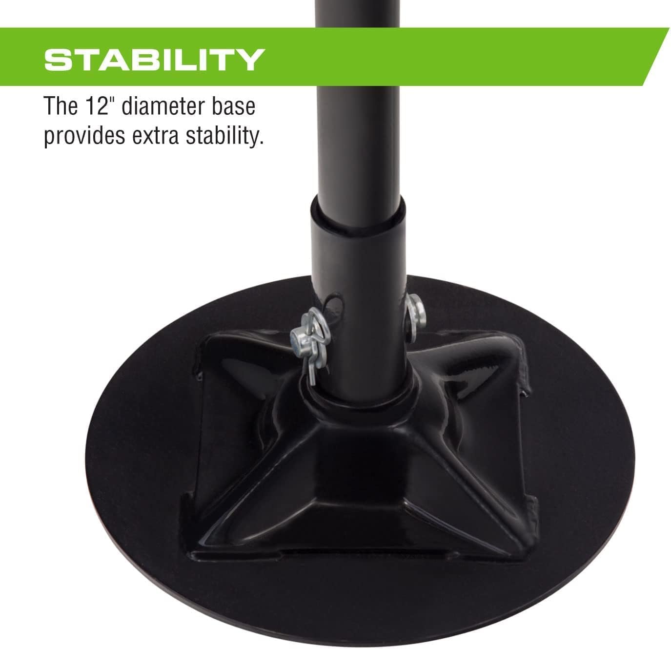 Arcan 1,500 lb Underhoist Support Stand, Short Style, 48–76 Inch Height Range, Self-Locking Screw, Heavy-Duty Base, ALSS15S