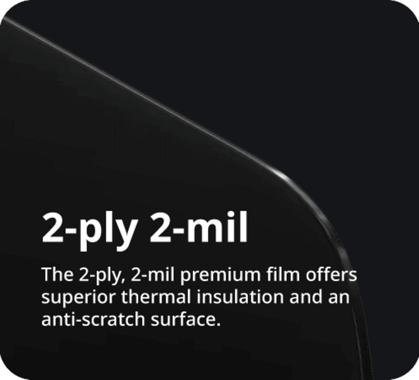 Nano Ceramic Window Tint Film for Cars - 2 Ply Scratch Resistant with Heat Control and UV/IR Rejection (5% VLT, 20inx100ft), OWFCR-10006