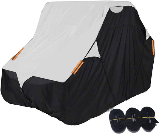 UTV Cover 420D Waterproof Oxford Fabric, Side by Side With Storage Bag 134''x66''x75'' Fit Polaris Yamaha Can-Am Honda Kawasaki, Max 2-3 Passenger Storage