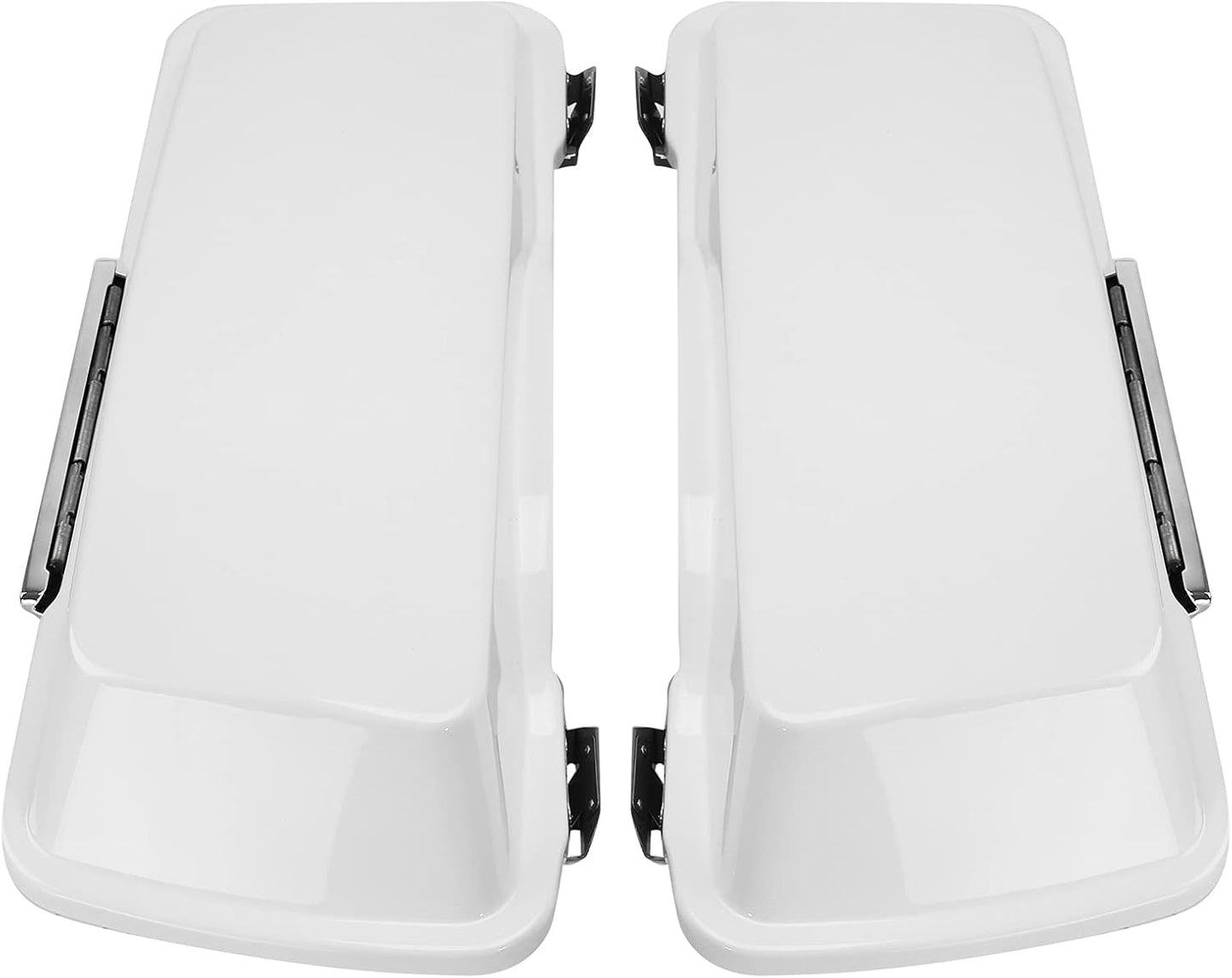 Green-L White Hard Saddlebags Fit for Harley Touring Road Glide King Street Glide Electra Glide 1994-2013