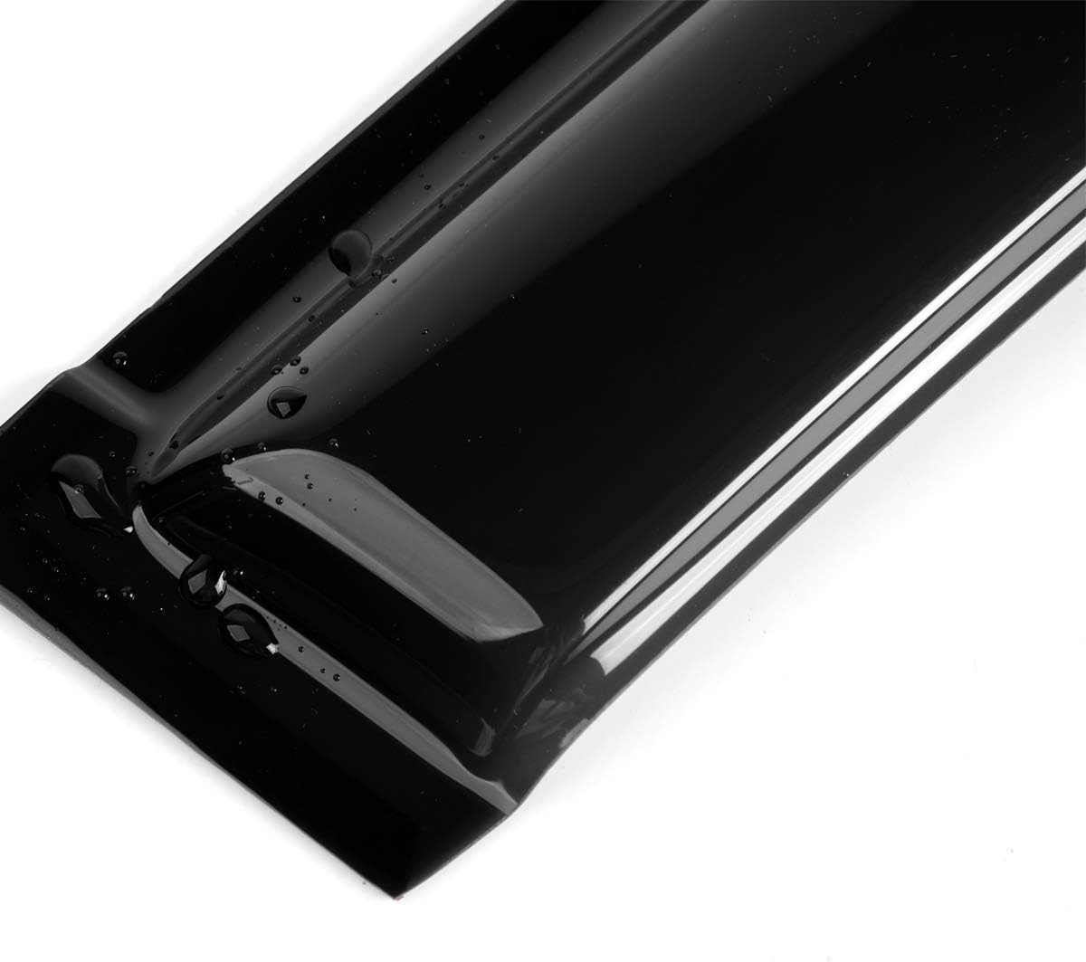 4pcs Outside Mount Style Window Rain Guards Durable Side Window Wind Deflectors Dark Smoke Vent Window Visors Compatible With Toyota 2016-2020 Tacoma Crew Cab (Double Cab)