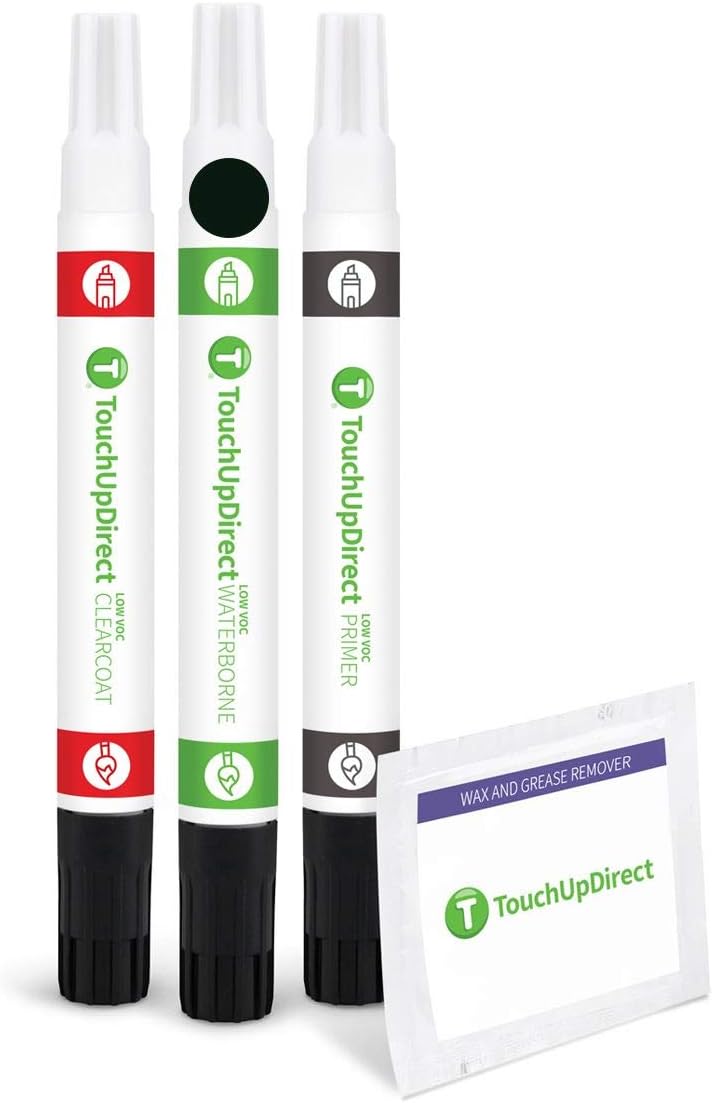 TouchUpDirect 202 Black Compatible with Toyota Exact Match Touch Up Paint Combo - Preferred Kit