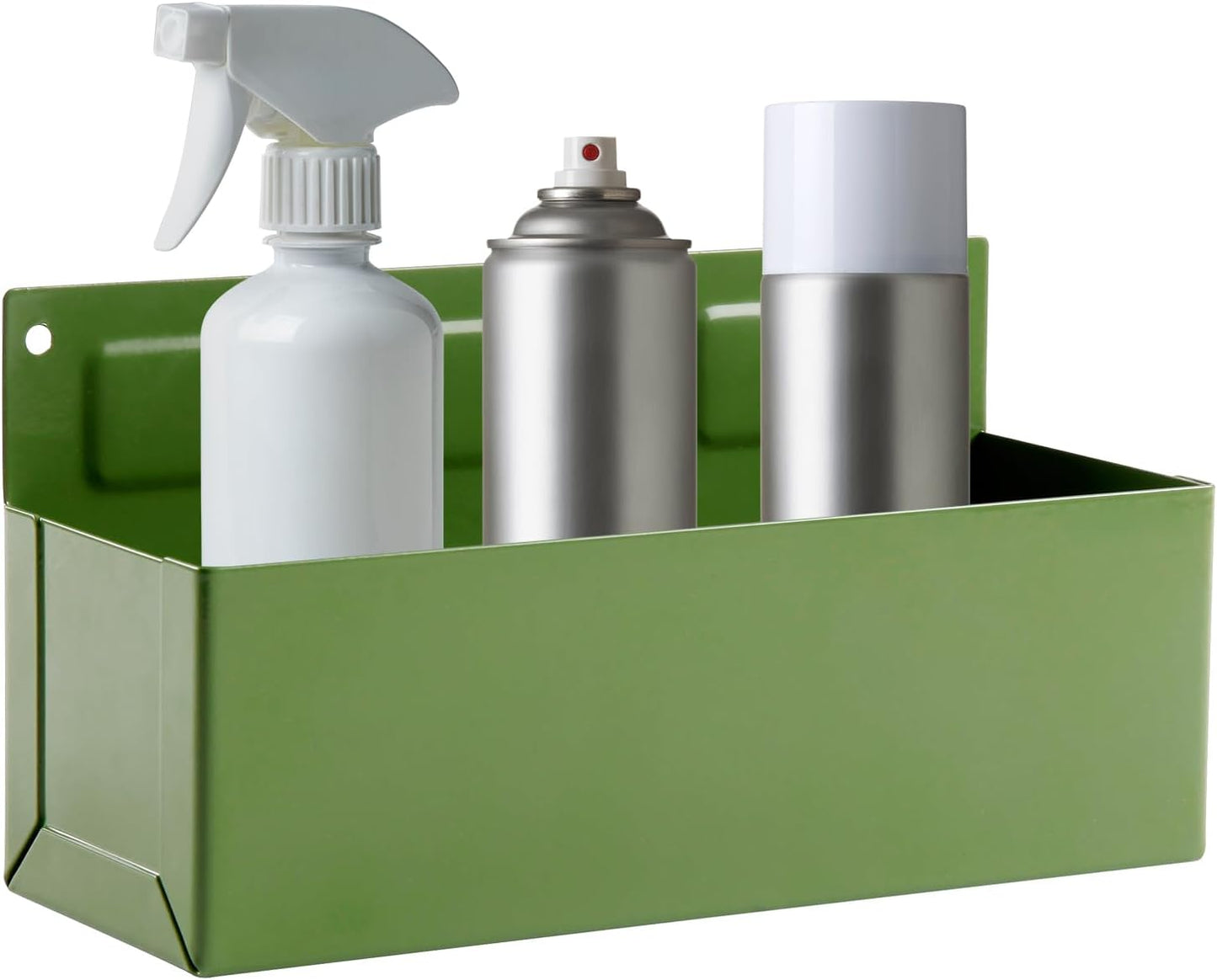 Magnetic Aerosol Spray Can Holder, Magnet Toolbox Bottle Holder, Tool Box Storage Rack for Garage and Home, Craft Workspace, Mechanic Paint Bottle Can Organizer, Green, 3"x8.3"