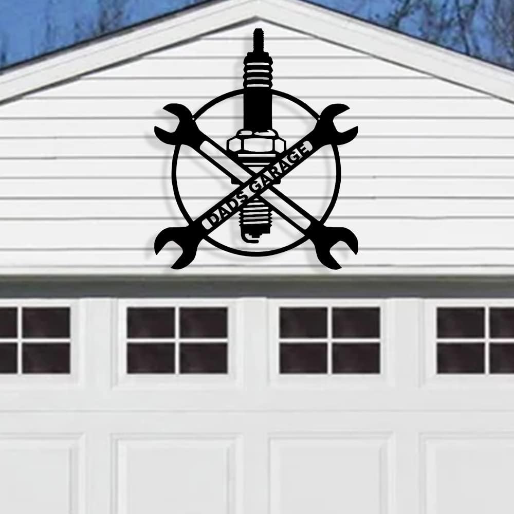 Personalized Papa's Custom Metal Workshop Sign For Mechanic - Perfect Dad's Birthday Gift, Custom Name For Men