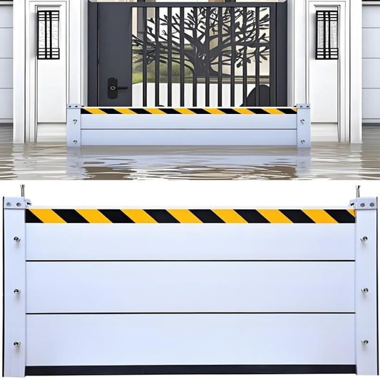 Flood Barriers for Home Exterior,Aluminum Alloy Outdoor Garage Doors Water Barriers for Flooding(H7.9Inch,L8FT)