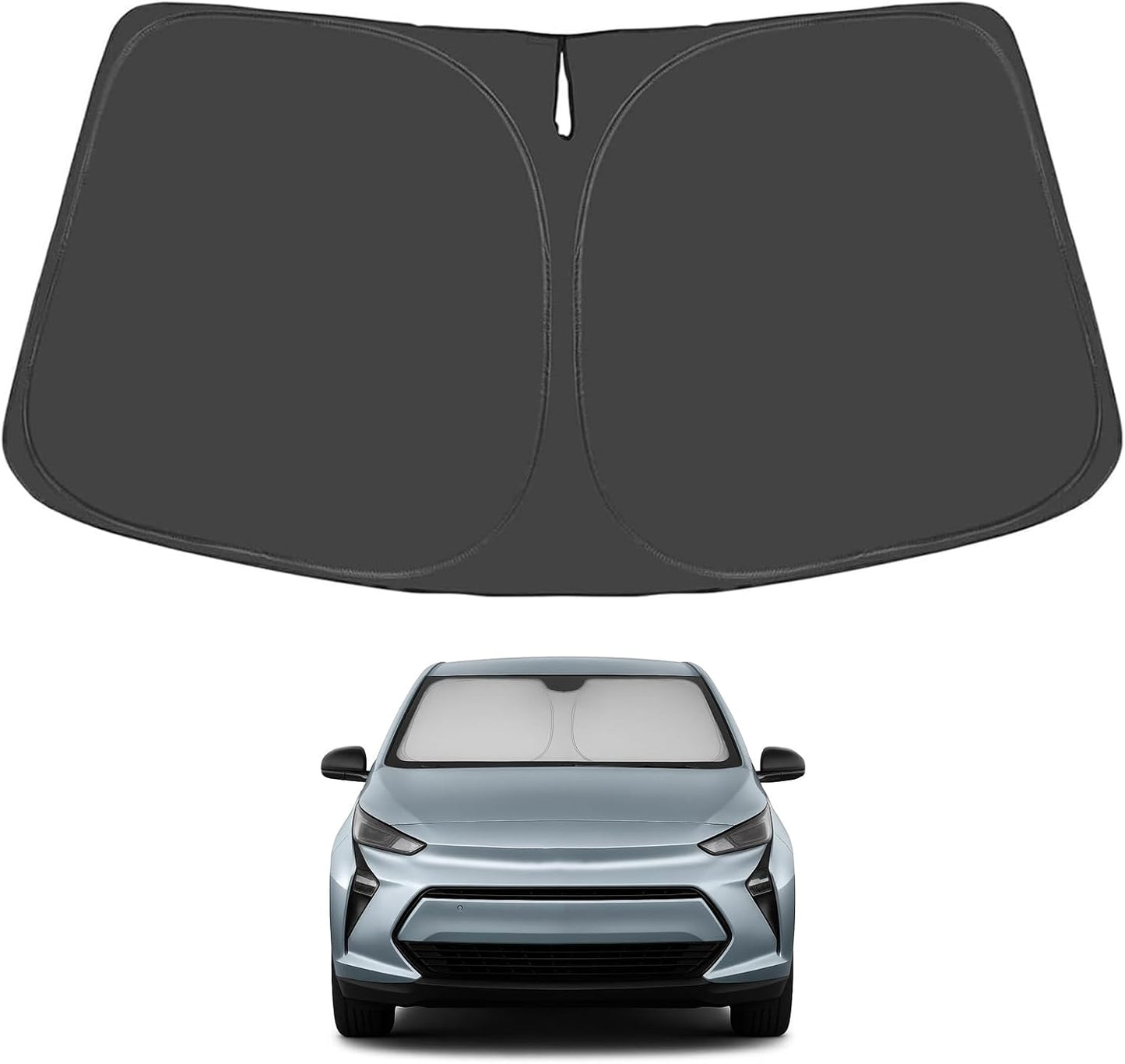 Proadsy 2025 Upgrade Windshield Sunshade Custom Fit 2017-2024 2025 Chevrolet Chevy Bolt EV LT, Premier Hatchback Reflective Heat Sun UV Protector Foldable Front Window Shade Accessories