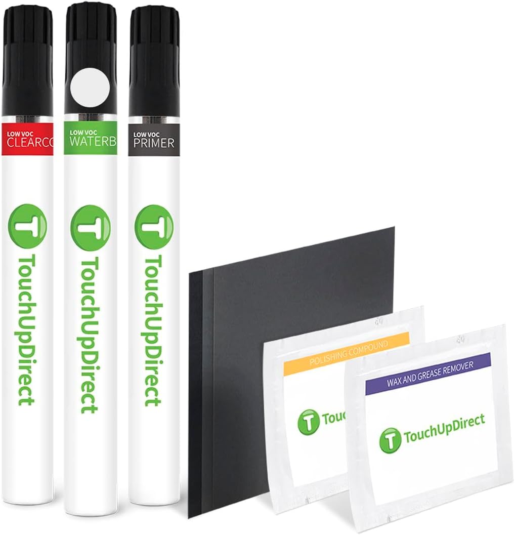 TouchUpDirect 1K6 Ice Edge Compatible with Toyota Exact Match Touch Up Paint Brush - Platinum Kit