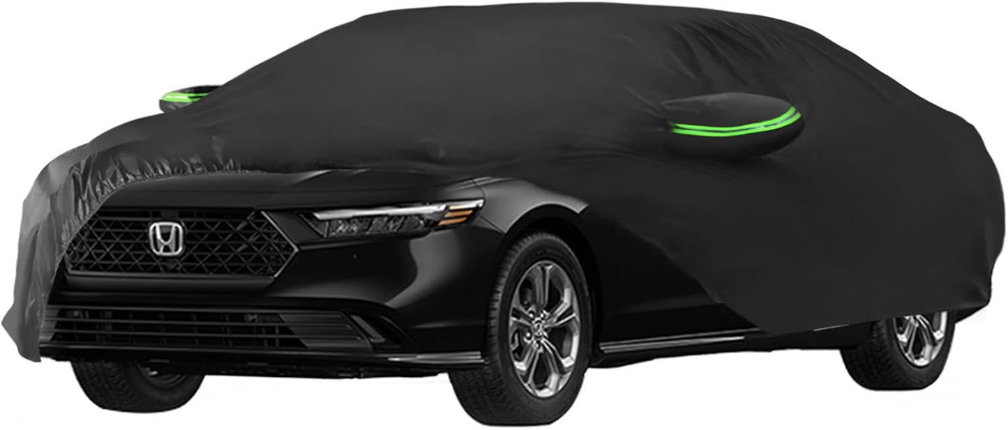 Proadsy Upgrade Car Cover for Honda Accord 2019-2024 2025, Waterproof All Weather for Automobiles, Windproof Snowproof Rain Hail Sun UV Protection Full Outdoor Indoor Exterior Car Covers, Black