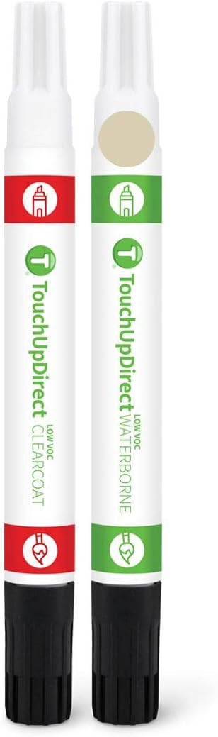 TouchUpDirect 4Q2 Beige Pearl Metallic Compatible with Toyota Exact Match Touch Up Paint Combo - Essential Kit