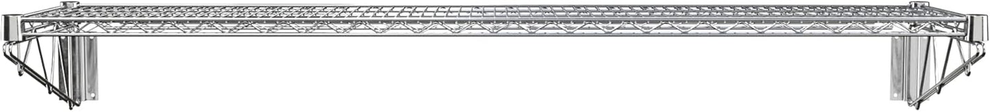 14" x 60" Chrome Wire Wall Mount Shelf