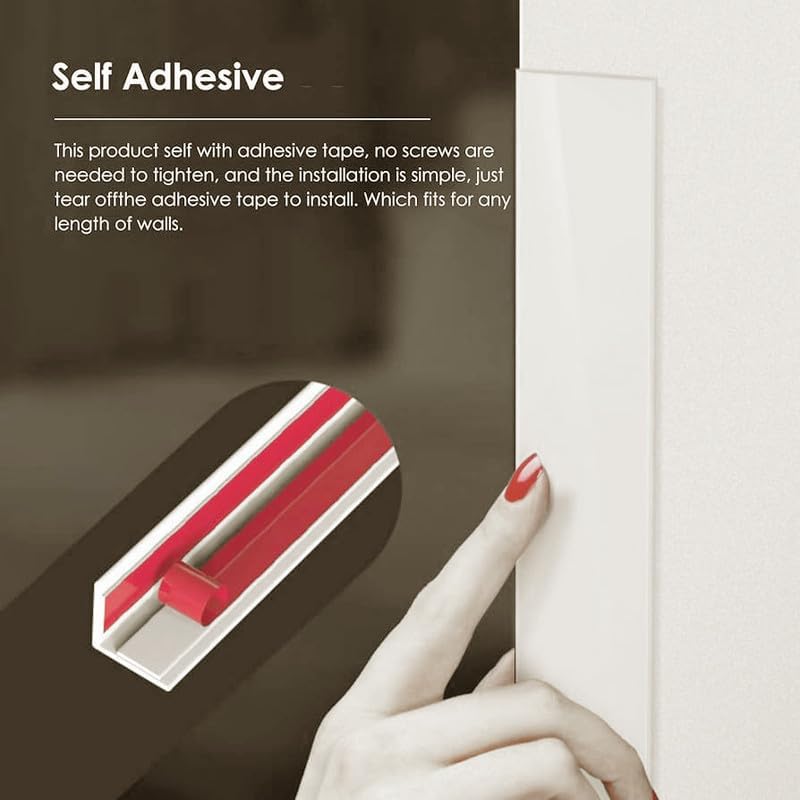 Proflex Wall Corner Protector - Pack of 6 Self Adhesive Corner Guards for Walls Edge Protection - 2 inch x 48 inch, White Textured – Easy to Apply – No Tools Needed