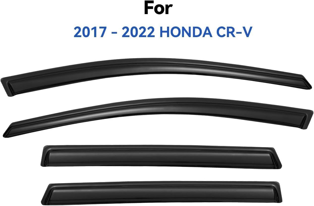 Window Visors Rain Guards for Honda CRV 2017 2018 2019 2020 2021 2022, Out-Channel Window Vent Wind Deflectors Visors Shades for 17-22 CR-V