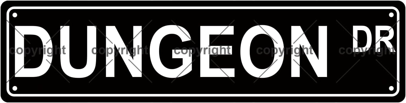 DUNGEON DR Space Metal Tin Street Sign Bar Cafe Garage Cave Home Room Wall Bathroom Farmhouse Garden Porch Patio Decor, 16 x 4 Inch