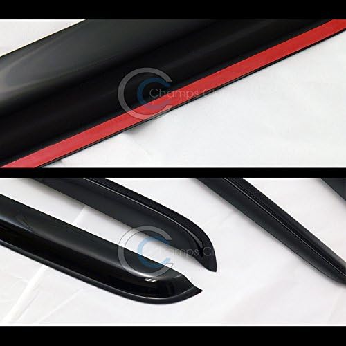 Window Deflector Sun/Wind Guards Smoke Window Visors 4P Set Compatible with 2005-2011 Dodge Dakota Quad Cab