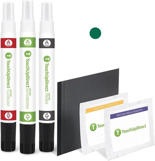 TouchUpDirect DAN Hakone Green Compatible with Toyota Exact Match Touch Up Paint Combo - Platinum Kit
