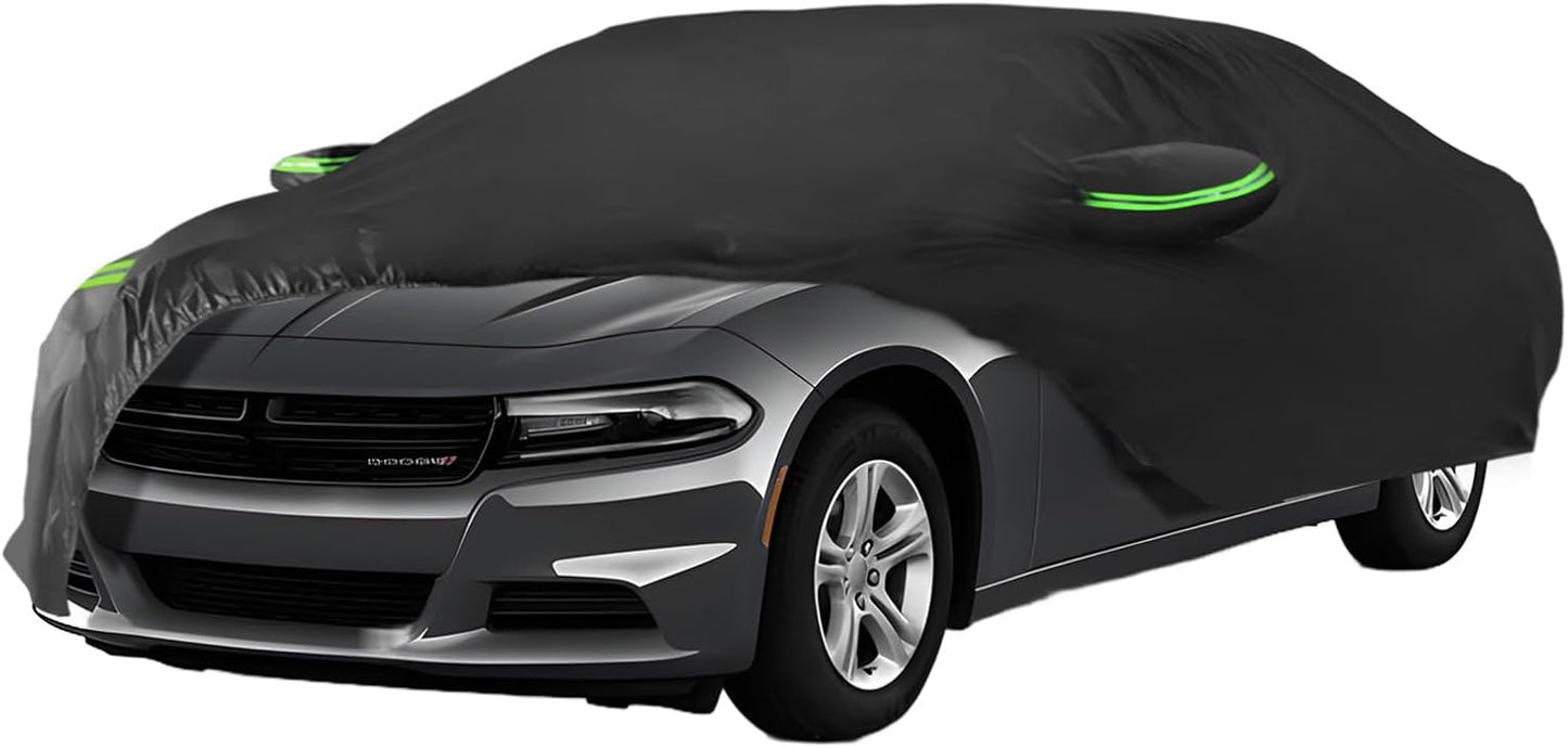 Proadsy 2026 Car Cover for Dodge Charger 2006-2025 2026 Waterproof All Weather for Automobiles, Windproof Snowproof Rain Hail Sun UV Protection Full Outdoor Indoor Exterior Car Covers, Black