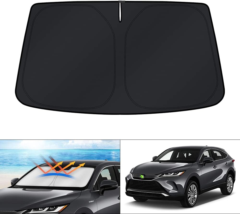 KUST Car Windshield Sun Shade for 2021-2024 Toyota Venza Accessories Sunshade Window Sun Visor Protector Foldable Blocks UV Rays Keep Your Car Cool