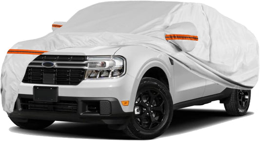 TUCAREST 6 Layers Full Car Cover for Pickup/Truck - Waterproof, Insulated, Anti-UV, Snow-Proof, Anti-Wind, All-Weather, Thickened Protection, up to 206 in