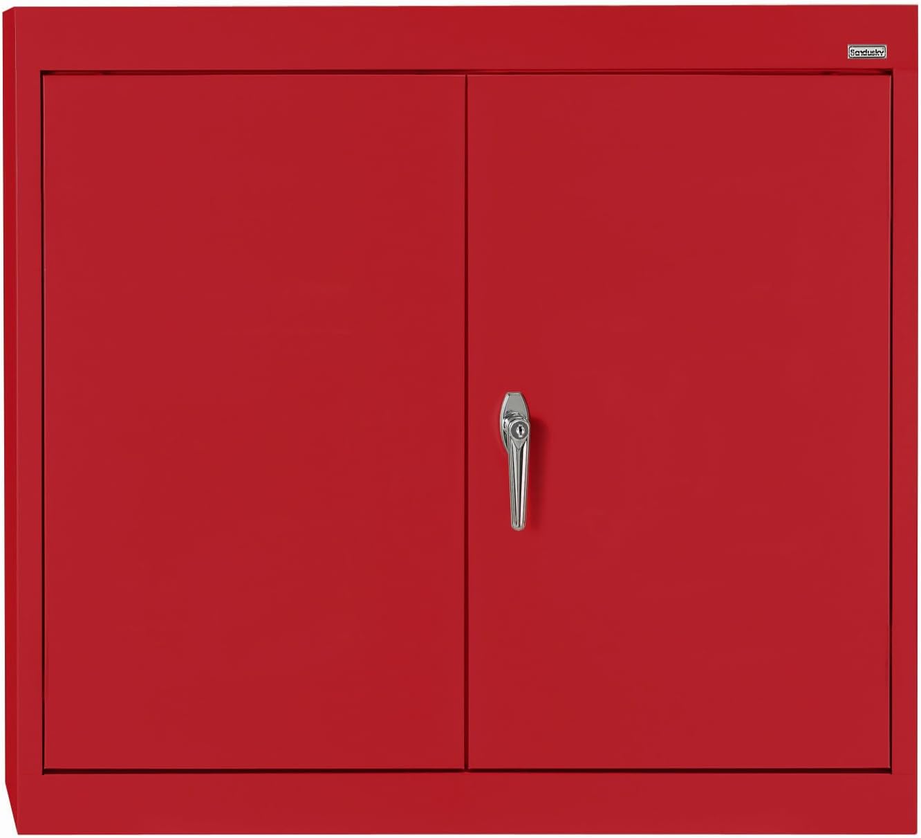 Sandusky Lee WA11301226-01 Wall-Mount Metal Storage Cabinet with Adjustable Shelf, Locking Handle, 200lb Capacity, 12" Depth x 30" Width x 26" Height, Red