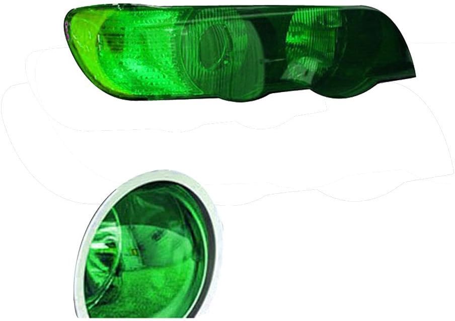 12 by 48 Inches Self Adhesive Headlight, Tail Lights, Fog Lights Tint Vinyl Film (12 X 48, Green)