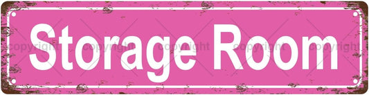 Storage Room Space Vintage Metal Tin Street Sign Bar Cafe Garage Cave Home Room Wall Bathroom Farmhouse Garden Porch Patio Decor, 16 x 4 Inch