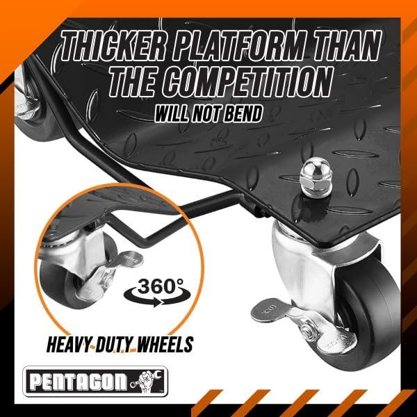 5052 Pentagon Tool | Premium 2-Pack | Car Tire Dolly - Tire Skates