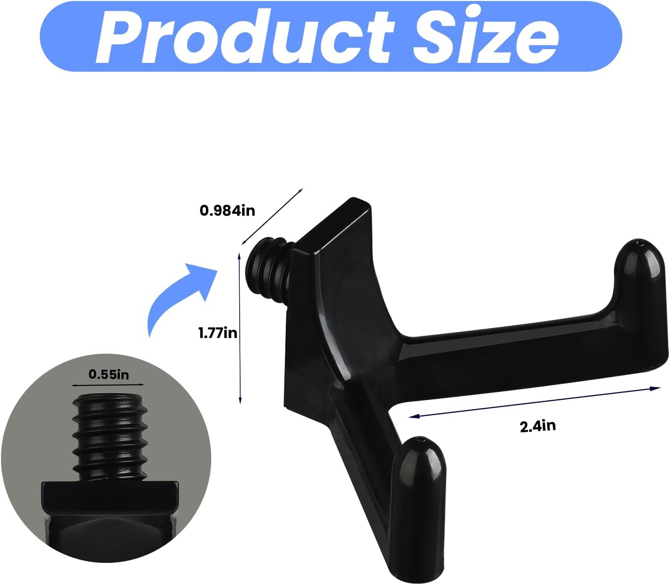 5pcs Tool Hooks for Suncast Shed, Double Head Storage Hanger - Essential Wall Organization Accessories for Shovels, Rakes & Other Tools (Black)