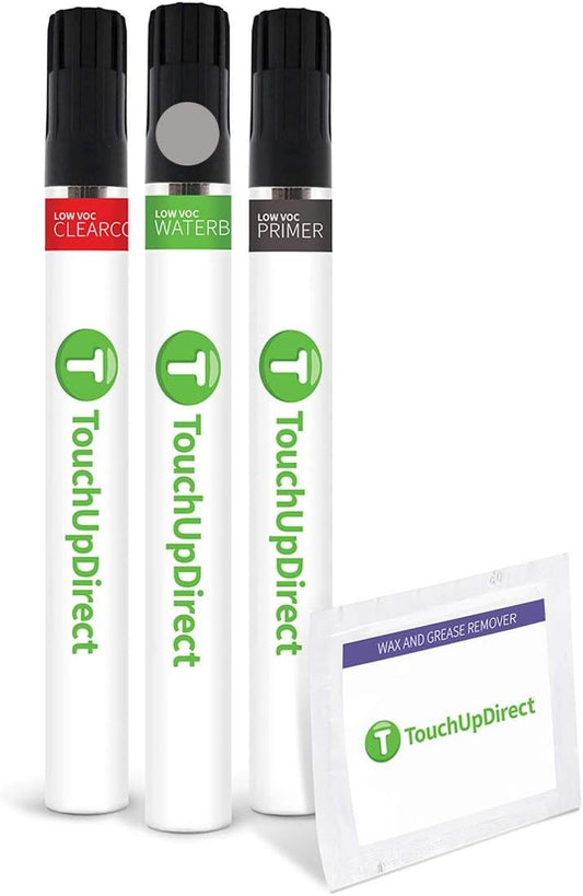 TouchUpDirect 1K0 Silver Knockout Metallic Compatible with Toyota Exact Match Touch Up Paint Brush - Preferred Kit