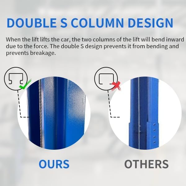 11000lbs 2 Post Car Lift Auto Truck Hoist Two/2 Post Lift Auto Lifts for Home Garage Shop (11000lbs)